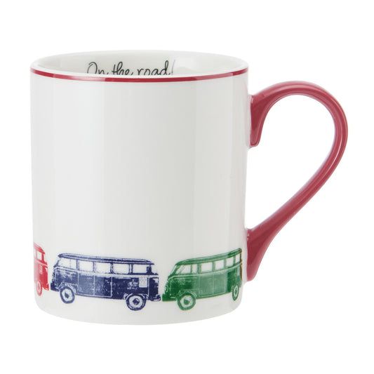 Mikasa Camper Van Straight-Sided Porcelain Mug, 280ml