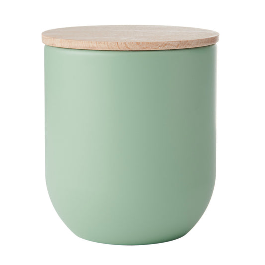 KitchenCraft Idilica Kitchen Canister with Beechwood Lid, 9 x 10cm