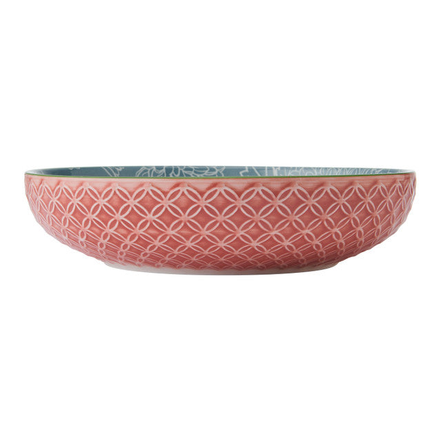 Mikasa Grey Floral Stoneware Bowl, 900ml, 21 x 5cm