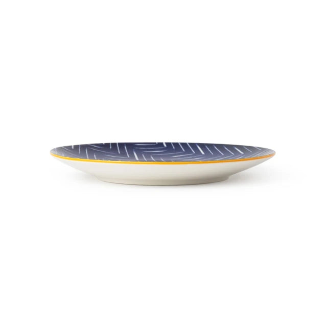 Mikasa Indigo Chevron Stoneware Side Plate, 18cm