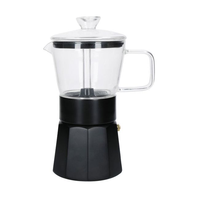 La Cafetière Verona Glass Espresso Maker, 6-Cup, Black