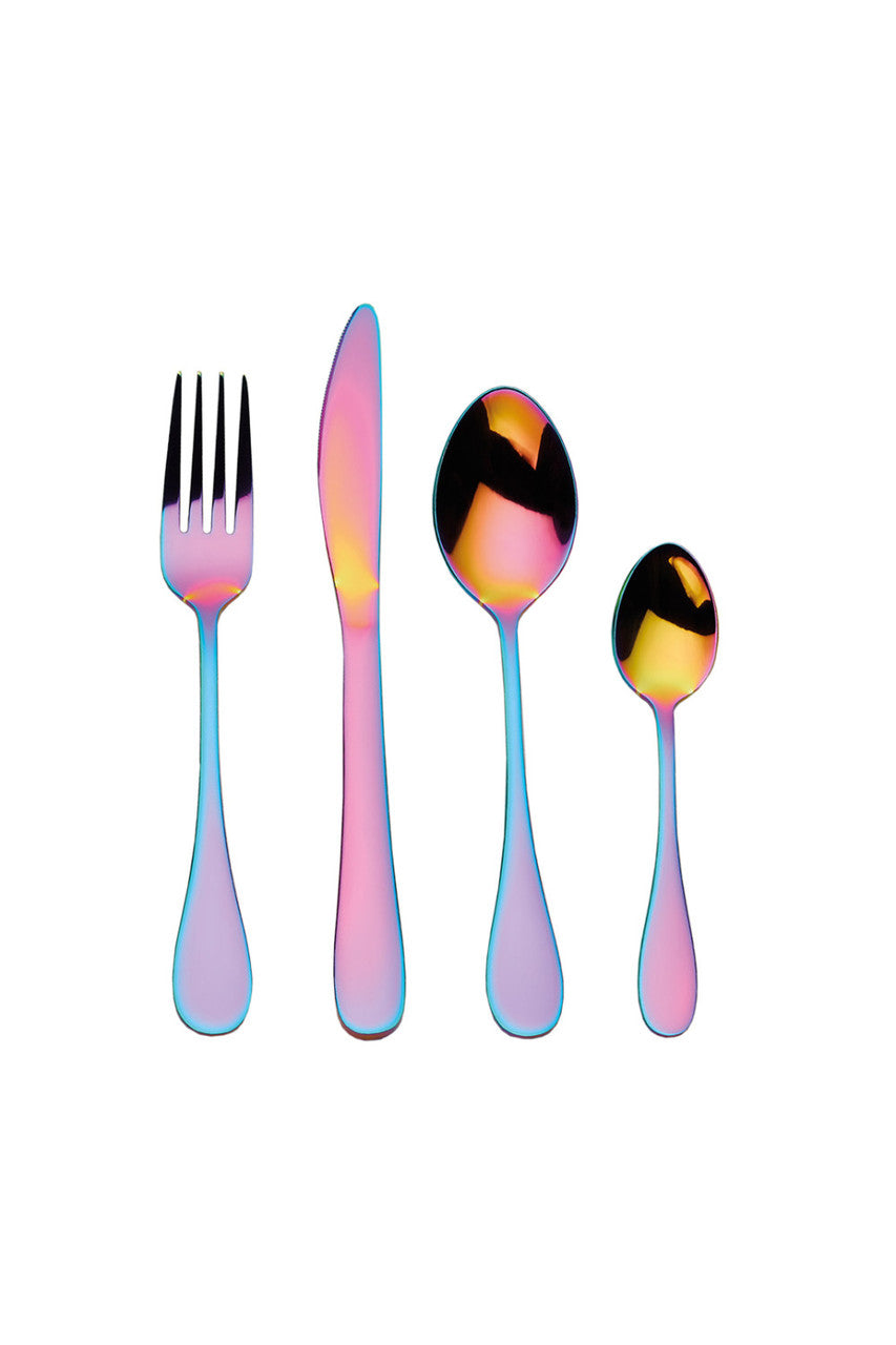 Mikasa Iridescent Cutlery Set in Gift Box, Stainless Steel, 16 Pieces (Service for 4)