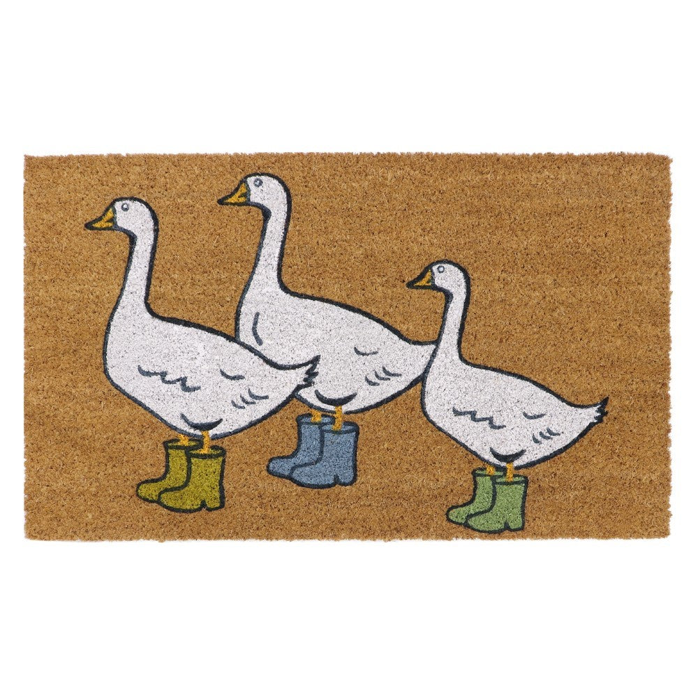 Geese Latex Coir Doormat 45x75cm