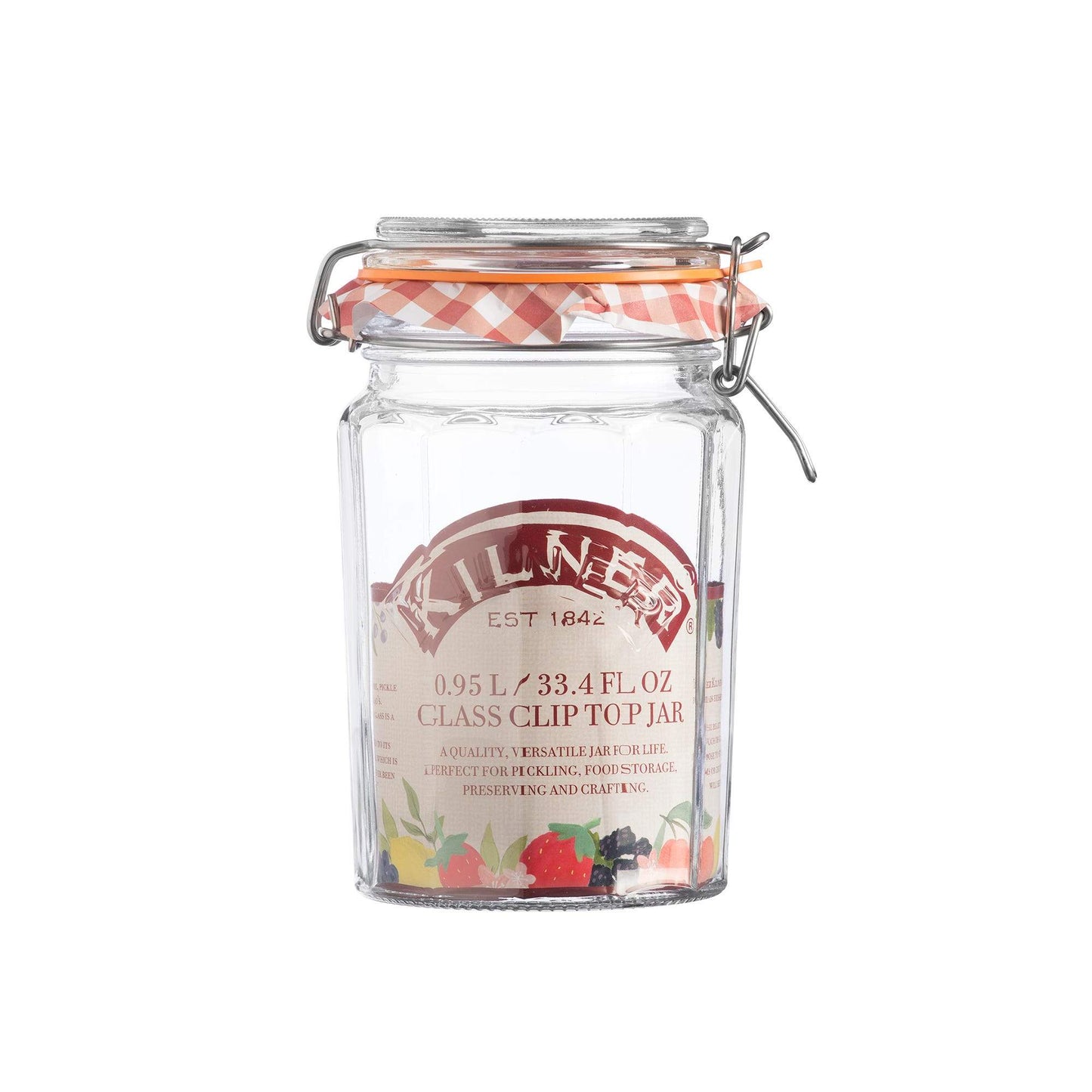 Facetted Clip Top Jar