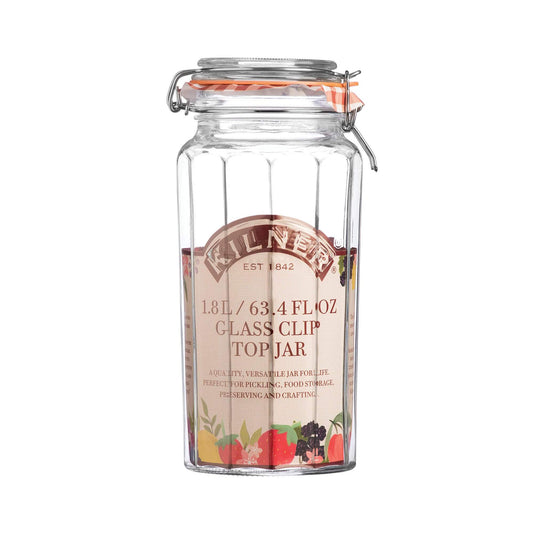 Facetted Clip Top Jar