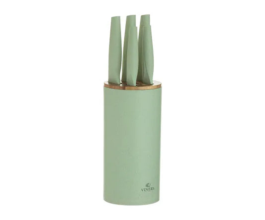 Organic Green 6pce Knife Block Set