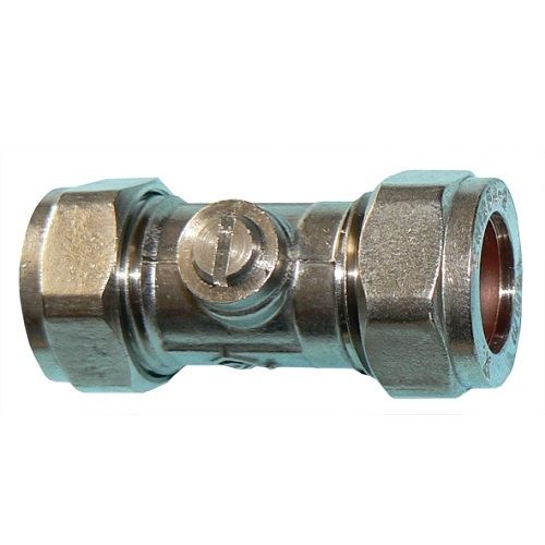 QQE Chrome Plated Brass Isolating Valve 15mm - Economy