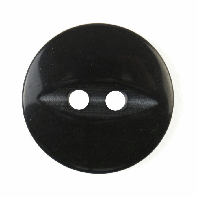 Black Fish Eye 16mm Button
