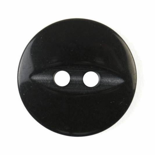 Black Fish Eye 16mm Button