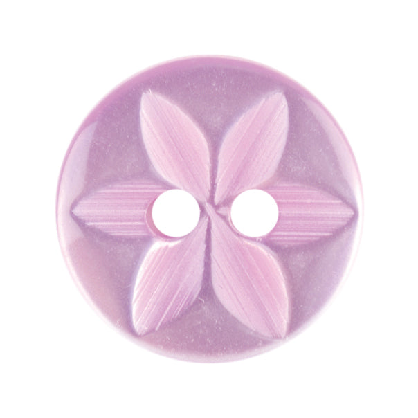 Lilac 14mm 2 Hole Button