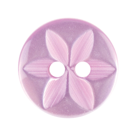 Lilac 14mm 2 Hole Button