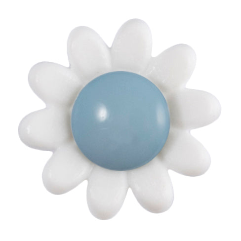 Blue Daisy Button 14mm