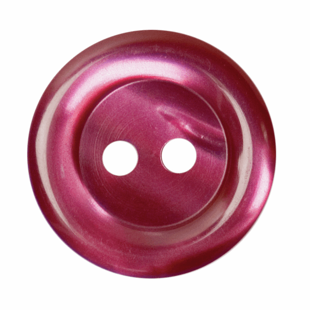 Marooon Rimmed Button 18mm