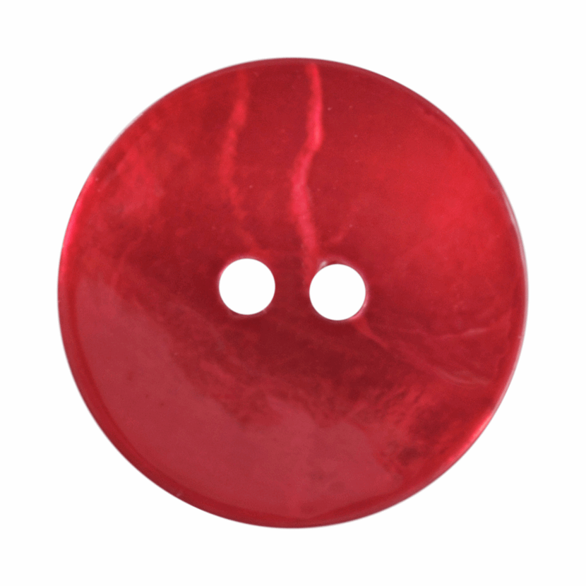 Red Shell Button 18mm