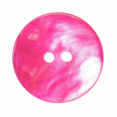 Mid Pink Shell 2 Hole Button 18mm