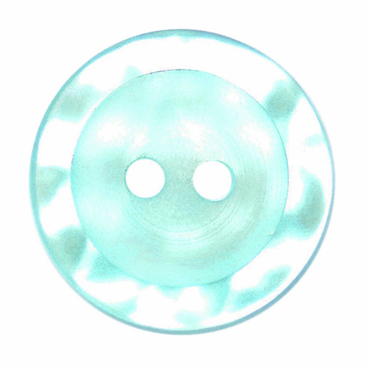 Pale Blue Rimmed Button 16mm
