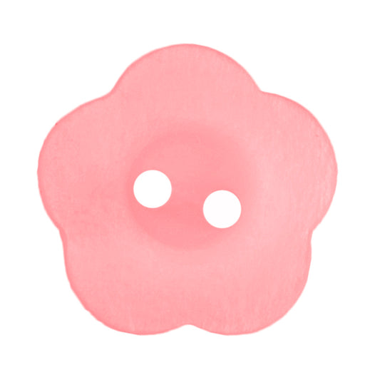 Pink Flower Button 18mm