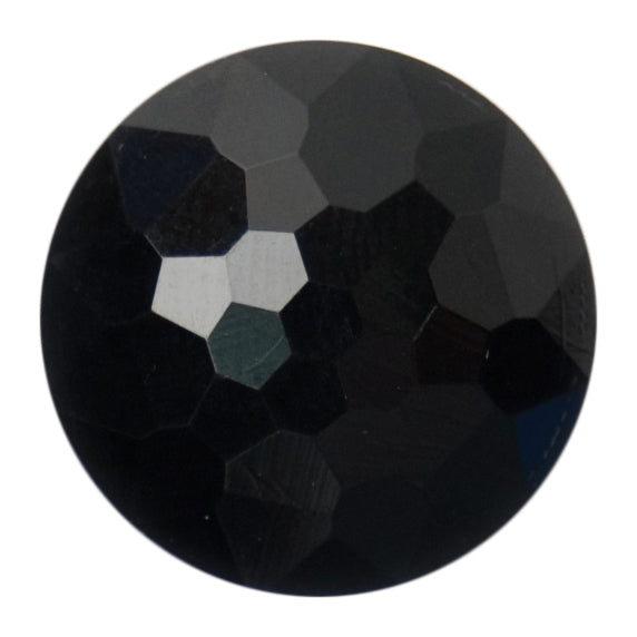 Facetted Black Button 18mm