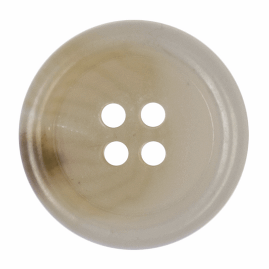 Natural Rimmed Button 4 Hole 20mm