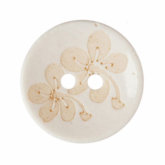 Floral Button 2 Hole 18mm