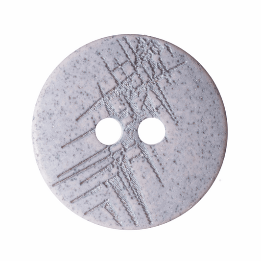 Grey Engraved Button 2 Hole 18mm