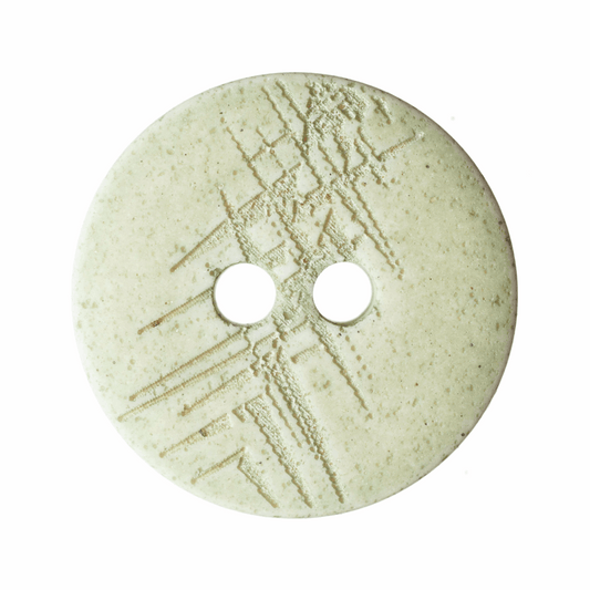 Green Engraved Button 2 Hole 18mm