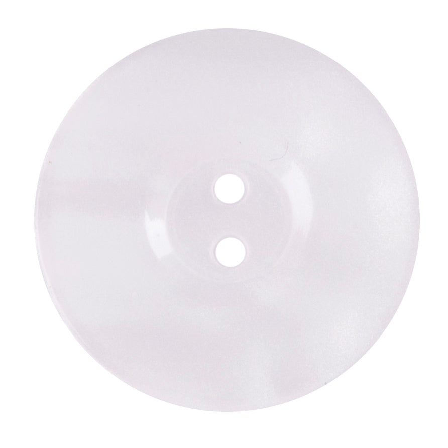 White 2 Hole 22.5mm Button