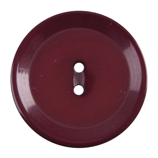 Burgundy Rimmed Button 20mm
