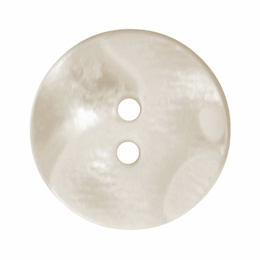 White 2 Hole Button 17.5mm
