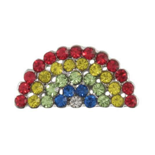 Rainbow Sparkle Button 15mm