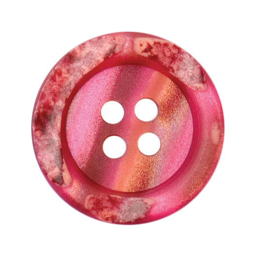 Pink Rimmed 18mm 4 Hole Button