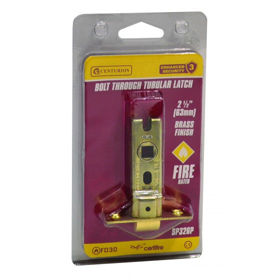 63mm EB Bolt Through Tubular Latch CE Fire Rated