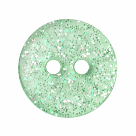 Glitter Button 13mm Pale Green