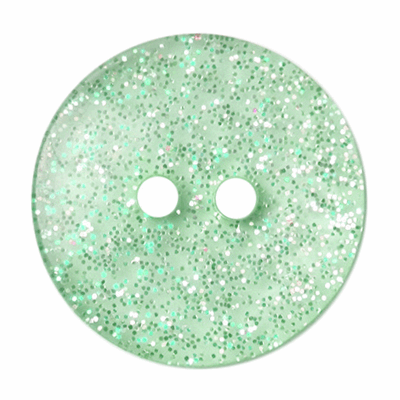 Glitter Button 18mm Pale Green