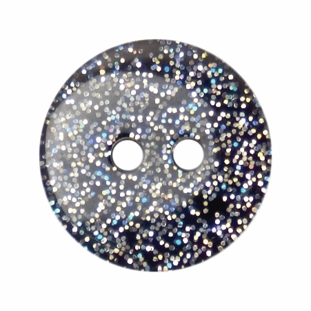 Glitter Button Black 13mm