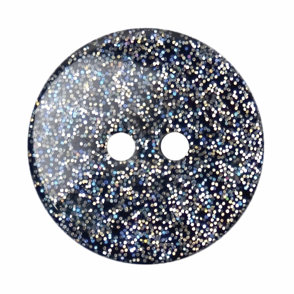 Glitter Button  18mm  Black