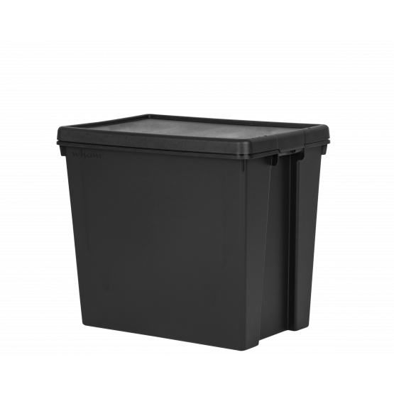 Wham® Bam 92L H.Duty Box & Lid Black Recycled