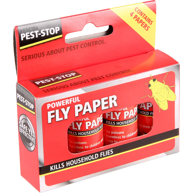 Pest Stop Fly Papers pk4