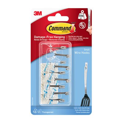 Command Clear Small Wire Hooks with Clear Strips Value Pack