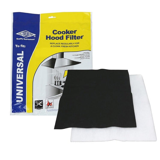 Electruepart Universal Cooker Hood Grease Foam & Charcoal Filter Kit