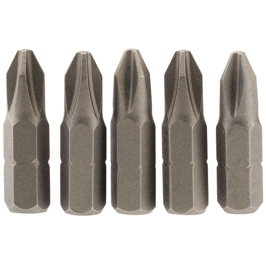 5pc 25mm No2 Crosshead Screwdriver Bits