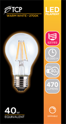 LED Dimmable Filament GLS ES 4.5w Clear