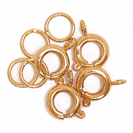 Bolt Clasp and Ring Gold Plated Pk 4