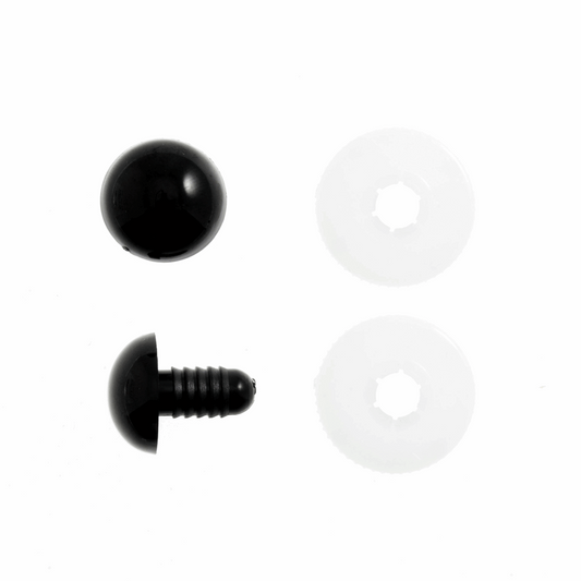 Toy Eyes: Solid: 15mm: Black