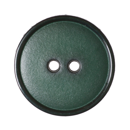 Flat Top: Narrow Rim: 2-Hole: 20mm: Dark Green