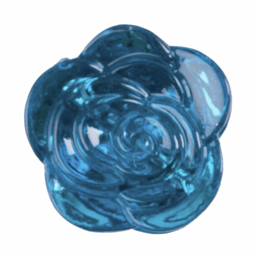 Rose Button: 20 lignes/12mm: Turquoise