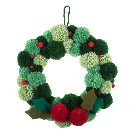Pom Pom Wreath Kit: Green