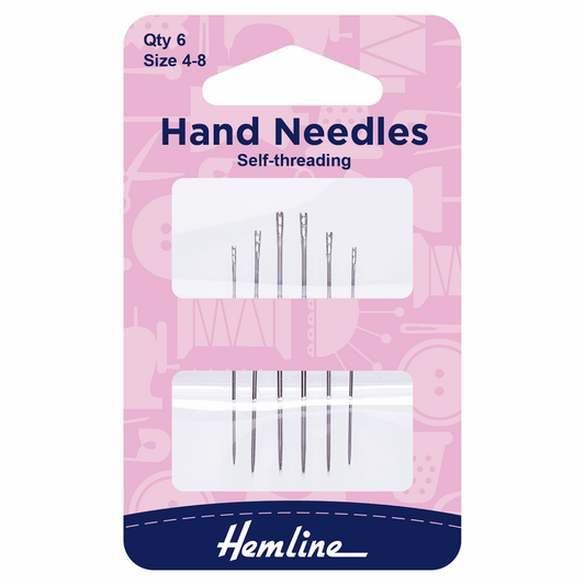 Hand Sewing Needles: Self-Threading: Size 4-8
