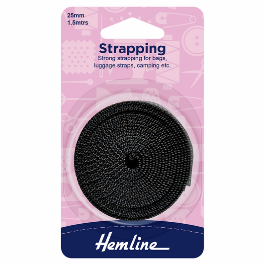 Strapping: 1.5m x 25mm: Black