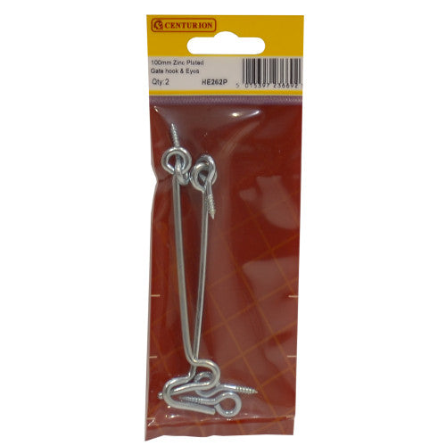 100mm (4") ZP Gate Hook & Eyes (Pack of 2)